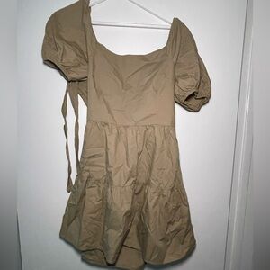 Forever 21 open back tan mini dress
